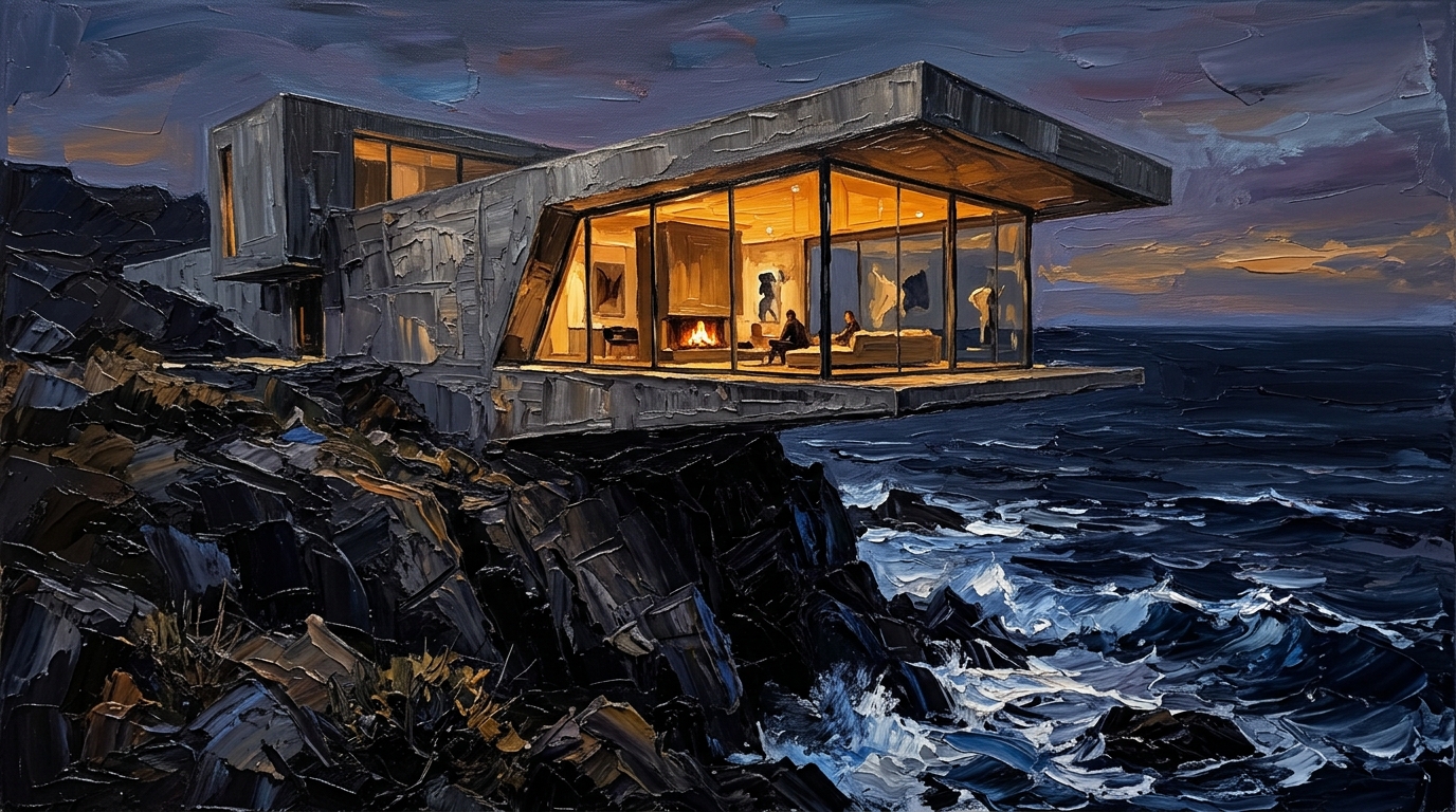 The Horizon Villa (Brutalist Cliffside)