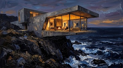 The Horizon Villa (Brutalist Cliffside)